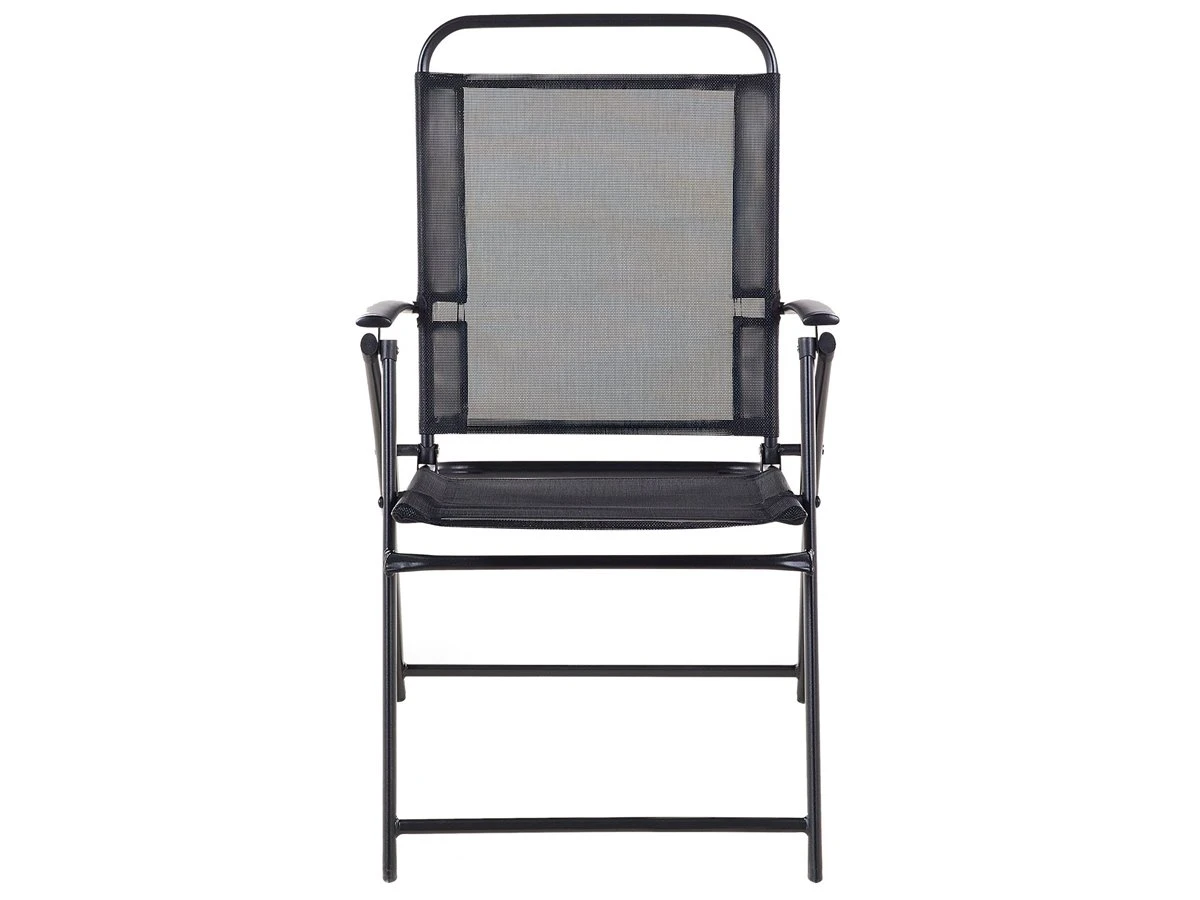 Conjunto De 4 Sillas De Jardín De Metal Negro LIVO 11 Conjunto De 4 Sillas De Jardín De Metal Negro LIVO - Imagen 9