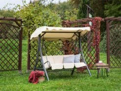 Columpio De Jardín De 3 Plazas En Beige GARBO