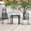 Juego De Comedor Para Jardín 3 Piezas Negro VidaXL -Jardín Muebles Ventas 4cda794b6073d5fed690b932788dba8020e54952 9deea9fcab174137bd1482ea27b1f817