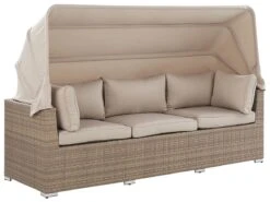 Conjunto De Jardín 5 Plazas De Ratán Color Natural Beige COCCOLIA -Jardín Muebles Ventas 4d5298805f76354494db7002fc03bc4e74313a74 6ead01246df7479ba1e81847c1bb91d9