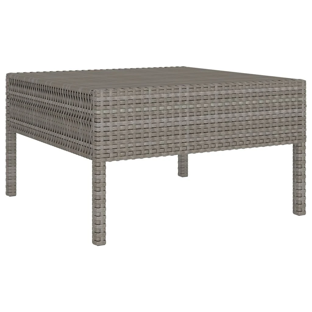 Set De Muebles De Jardín 12 Pzas Y Cojines Ratán Sintético Gris VidaXL 6 Set De Muebles De Jardín 12 Pzas Y Cojines Ratán Sintético Gris VidaXL - Imagen 4