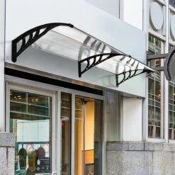 Outsunny Tejadillo De Protección 195x75 Cm Marquesina Para Puertas Y Ventanas Contra Sol Y Lluvia Con Paneles De Policarbonato Barras De Aleación De Aluminio Transparente -Jardín Muebles Ventas 4ea80e76a774ab3deaa485173cb6c671809abaf5 9b23aa39603c4ac79df124dc285502ee