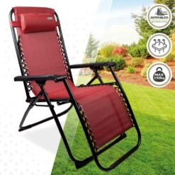 Tumbona Gravedad Cero Burdeos, Reclinable Y Plegable Aktive Beach -Jardín Muebles Ventas 4eea2bc4c289bf048596a4aa445571e54d472296 8c0cb8b31e26494780a171c006705b2d