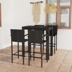 Muebles De Bar Jardín 5 Pzas Ratán PE Reposabrazos Negro VidaXL -Jardín Muebles Ventas 4fed1c821ae405b41e8ee224f92f81df2c3dc4c7 fcea9378614143a181a80242b8644ab8