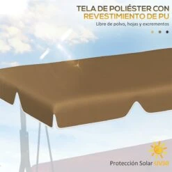Outsunny Toldo De Repuesto Para Columpio De 2 Plazas Toldo Recambio Para Balancín Cubierta De Reemplazo Protección UV50+ Para Jardín Terraza Patio 192x144 Cm Marrón Oscuro -Jardín Muebles Ventas 501bd5cbc9bc36211078a98192eaf920cc9cb15a 07f36128bd4647bb815ac3ddb4fa0887