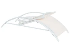 Tumbona De Metal/textil Trenzado Beige/blanco GAETA -Jardín Muebles Ventas 50264c127354e2545368d00fd8fcd6a7fa384670 ee380d7a759540d58764cd40ec7493e9