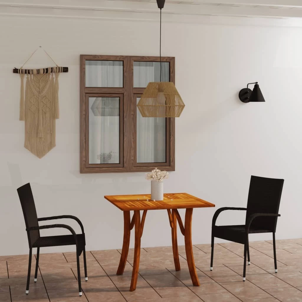 Juego De Comedor Para Jardín 3 Piezas Marrón VidaXL 5 Juego De Comedor Para Jardín 3 Piezas Marrón VidaXL - Imagen 3