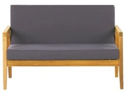 Conjunto De Jardín 4 Plazas Con Mesa De Madera De Acacia Clara/gris Oscuro PALLANO -Jardín Muebles Ventas 523704837f0cf21729155f7f2926d987706bc890 fa0bc13af4964c61964e91b4157a8356