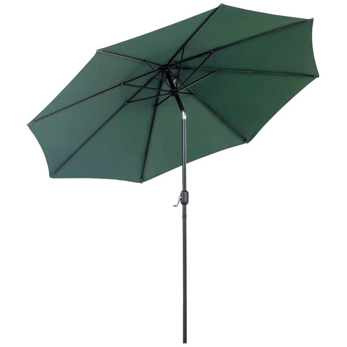 Outsunny Sombrilla De Jardín Ø295x250 Cm Con Manivela Parasol Exterior Con Mecanismo De Inclinación Y Poste Desmontable De Metal Para Terraza Piscina Patio Verde 3 Outsunny Sombrilla De Jardín Ø295x250 Cm Con Manivela Parasol Exterior Con Mecanismo De Inclinación Y Poste Desmontable De Metal Para Terraza Piscina Patio Verde