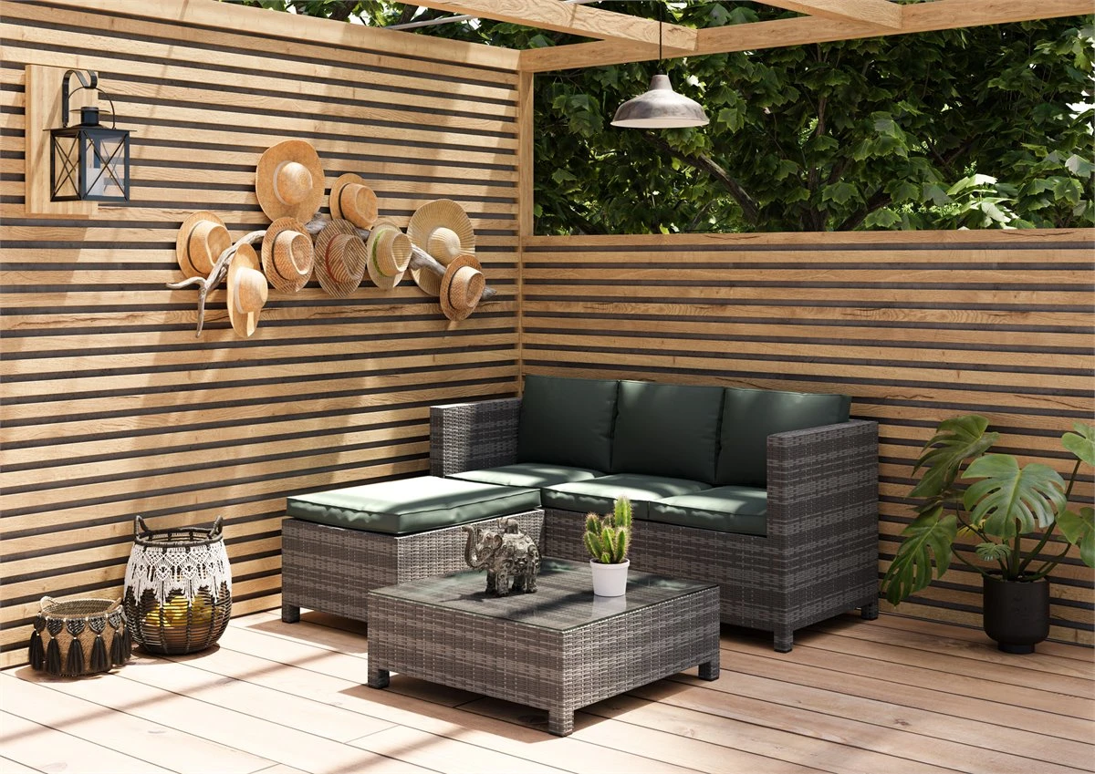 Set De Jardín IBIZA 2, Gris Oscuro 4 Set De Jardín IBIZA 2, Gris Oscuro - Imagen 2