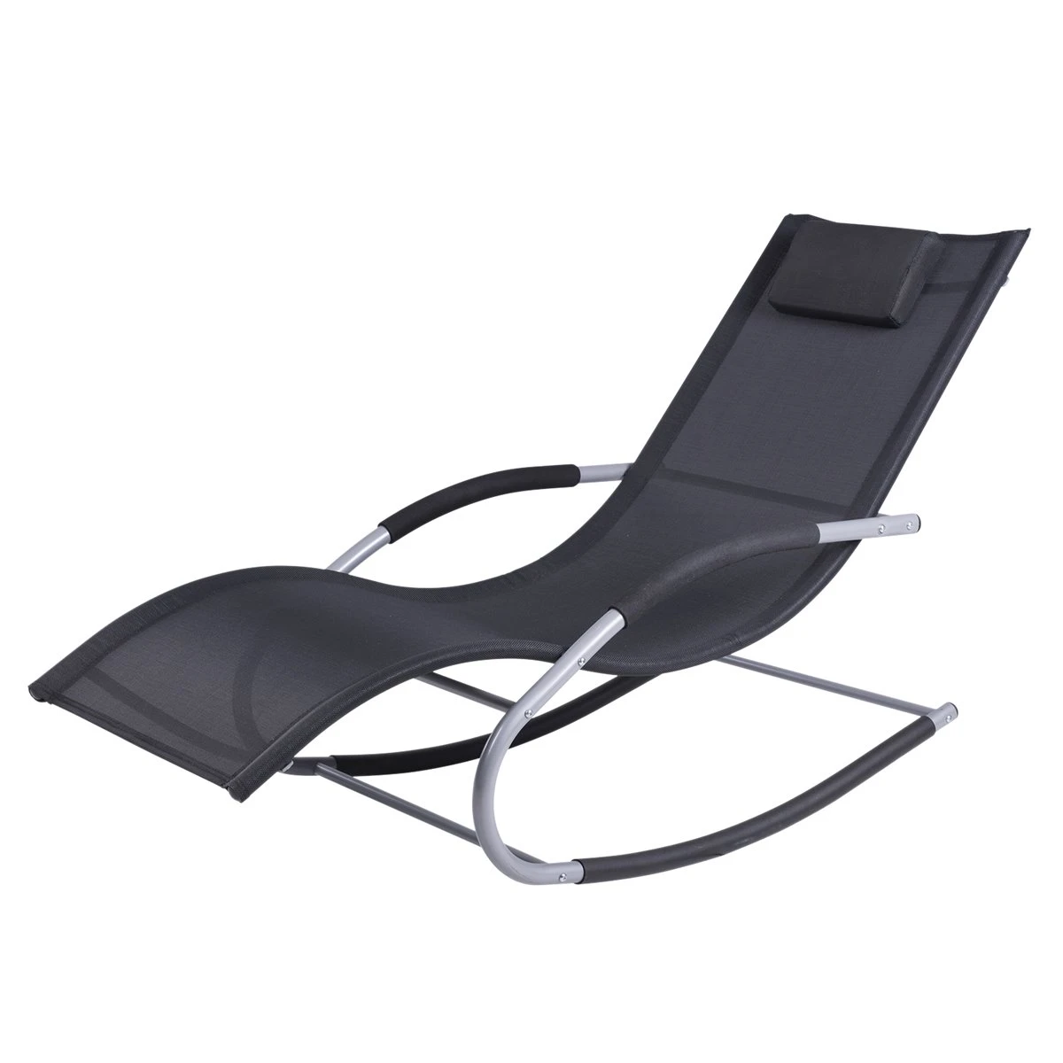 Outsunny Tumbona Mecedora De Jardín Con Reposacabezas Reposabrazos Sillón Silla De Exterior Tejido Transpirable Y Metal Para Playa Patio Terraza 63x148x85 Cm Negro 3 Outsunny Tumbona Mecedora De Jardín Con Reposacabezas Reposabrazos Sillón Silla De Exterior Tejido Transpirable Y Metal Para Playa Patio Terraza 63x148x85 Cm Negro