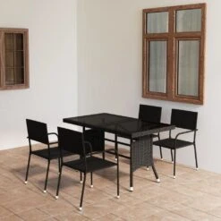 Juego De Comedor Para Jardín 5 Piezas Ratán Sintético Negro VidaXL 10 Juego De Comedor Para Jardín 5 Piezas Ratán Sintético Negro VidaXL -Jardín Muebles Ventas 593b7bbaba18f36db9aaa8a54a5b8ea7d04303c7 59b014d675c44dc2b1cb4cc76fccb774