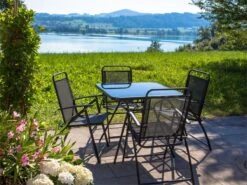 Mesa De Exterior En Acero Negro 80x80 Cm LIVO -Jardín Muebles Ventas 5a04f675c99a2f28491a3092e999990b88f30fe7 a70c57dad28b4de78e77a8420006a246