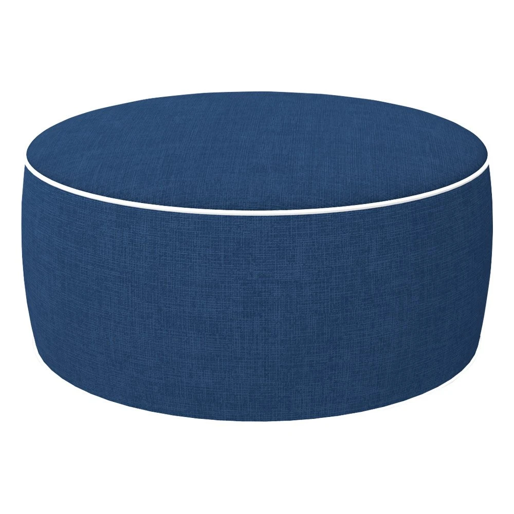 Puff Hinchable Ottoman Resistente Al Agua Colonial Clásico Azul Aktive 4 Puff Hinchable Ottoman Resistente Al Agua Colonial Clásico Azul Aktive - Imagen 2