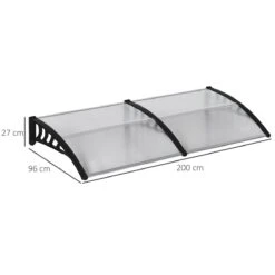 Outsunny Tejadillo De Protección 200x96x27 Cm Marquesina Exterior Para Puertas Y Ventanas Contra Sol Y Lluvia Con Soporte De PP Policarbonato Transparente 14 Outsunny Tejadillo De Protección 200x96x27 Cm Marquesina Exterior Para Puertas Y Ventanas Contra Sol Y Lluvia Con Soporte De PP Policarbonato Transparente -Jardín Muebles Ventas 5b080c4649654153ca888c11a4647c4fabb116a7 aa5ccd3922dd4fdaad7be5116f89ccc2
