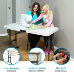 Mesa Plegable Ajustable En Altura LIFETIME 122 X 61 X 61-86 Cm -Jardín Muebles Ventas 5c4b80e5c65bff0627f352a1dec5d6a823fda2ab f9edf8ef83e14c60bbe42b68727dfdf9