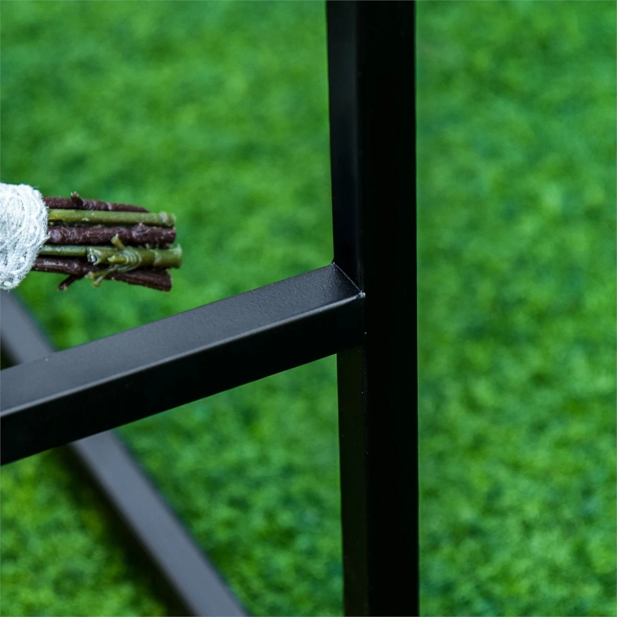 Outsunny Banco De Jardín De 2 Plazas Metal Con Respaldo Alto Y Reposabrazos Para Exterior Parque Patio Terraza Estilo Rústico Carga Máx. 220 Kg 108x63x80,5 Cm Negro 9 Outsunny Banco De Jardín De 2 Plazas Metal Con Respaldo Alto Y Reposabrazos Para Exterior Parque Patio Terraza Estilo Rústico Carga Máx. 220 Kg 108x63x80,5 Cm Negro - Imagen 7