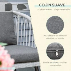 Outsunny Conjunto De Muebles De Ratán Y Aluminio Juego De Muebles De Jardín 4 Piezas Mesa De Café Sofá De 3 Plazas Y 2 Sillones Con Cojines Para Terraza Exterior Gris 16 Outsunny Conjunto De Muebles De Ratán Y Aluminio Juego De Muebles De Jardín 4 Piezas Mesa De Café Sofá De 3 Plazas Y 2 Sillones Con Cojines Para Terraza Exterior Gris -Jardín Muebles Ventas 61a5d1ba1d8443a7aa676b93870155cd154521a2 9473d56ca3df421aaba2c2de5020c4bb