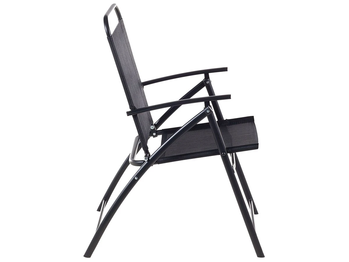 Conjunto De 4 Sillas De Jardín De Metal Negro LIVO 13 Conjunto De 4 Sillas De Jardín De Metal Negro LIVO - Imagen 11