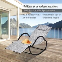 Outsunny Mecedora Para Exterior Tumbona Con Reposabrazos Y Función Balancín Para Terraza 160x61x79 Cm Gris -Jardín Muebles Ventas 627f7e133ec6605c37cf51b2e55ec79f6daaf146 f417edae8e0f40bbbcd98e9c5cae6ce4