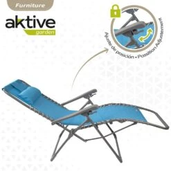 Silla Tumbona Plegable Jardín Gravedad Cero Azul C/cojín Aktive -Jardín Muebles Ventas 62a0add8325d2957fd6fdcd3d5b72fdd5f58cf3c 0101a252306c4ec29615a3469794c0eb