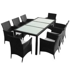 Set Comedor De Jardín 9 Piezas Y Cojines Ratán Sintético Negro VidaXL 9 Set Comedor De Jardín 9 Piezas Y Cojines Ratán Sintético Negro VidaXL -Jardín Muebles Ventas 63fb449482db6276c7c5117818590adbf07f825a 0621583ed23b455992bf6b09c765fca4