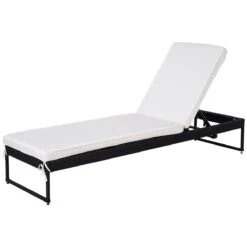 Outsunny Conjunto De 2 Tumbonas De Jardín Con Cojines Acolchados Ratán Con Mesa Auxiliar Para Piscina O Terraza Carga 160 Kg 195x60x86 Cm Acero Negro -Jardín Muebles Ventas 650e5d5d2919e948918479a8fe00ca12219f6192 0268ebbc2eb54937af6f3a4d479a1df6