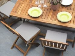 Conjunto De Dos Sillas De Jardín Madera De Acacia Marrón CENTO