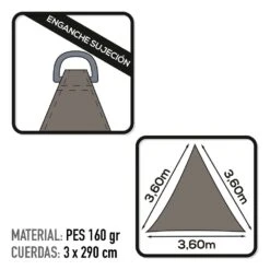 Toldo Vela De Sombreo Triangular Aktive Garden Gris Antracita -Jardín Muebles Ventas 6984836136922c78a790e68aeb5a7e37d3683b84 a8c8c3ebabfd4a7887f02deb04f362eb