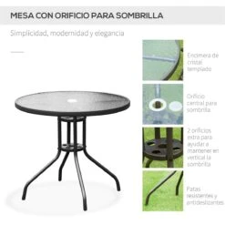 Outsunny Conjunto De Muebles Para Jardín Con 4 Sillas 1 Mesa Y 1 Parasol Texteline Aluminio Y Poliéster Negro -Jardín Muebles Ventas 6b8c2e8d386b3f5c2a1b1d0fa29e6de0b8d70ef9 2ac467e25eef452c945b7872b5ae0d1b