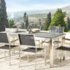 Mesa De Comedor De Metal/granito Gris Grafito/plateado 180 X 90 Cm GROSSETO -Jardín Muebles Ventas 6cf6ae700be5c981f4f68d819088c36ae65af3b9 3511148122e44a109d1eb7ccc82bc651
