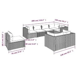 Set De Muebles De Jardín 8 Pzas Y Cojines Ratán Sintético Gris VidaXL -Jardín Muebles Ventas 6f20511b7351ef8b76a68ecaa8eaf9ce53af0d10 044be92efaab4fb88565e05ef1fba8bc