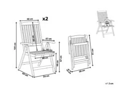 Conjunto De 2 Sillas De Jardín De Madera Clara JAVA -Jardín Muebles Ventas 7080122f5314ab5119b520235eb03ad714ee1c22 987a44e385b1466e8118bc0c60f14087