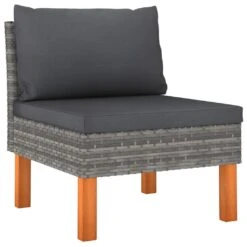Set De Muebles De Jardín 6 Pzas Y Cojines Ratán Sintético Gris VidaXL -Jardín Muebles Ventas 715068b404650b66d7e8b6c19caf04fd335b9fad c0a47c72bdf74f1ebd276c34f8c5646d