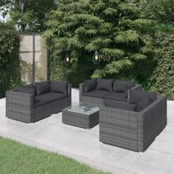 Set De Muebles De Jardín 7 Pzas Y Cojines Ratán Sintético Gris VidaXL 10 Set De Muebles De Jardín 7 Pzas Y Cojines Ratán Sintético Gris VidaXL -Jardín Muebles Ventas 756d40eb435fc7dcdb4347529bd91befe1dacfdc f204d1264ae44e3f85a8d2c06e67ed0f