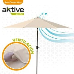 Sombrilla Para Jardín Octogonal 32 Luces LED Inclinable Aktive -Jardín Muebles Ventas 75c1e012b0ba258ff564793616ff9af7e9dbf66b f4010eaba417478e932e3eeb1ae596ed