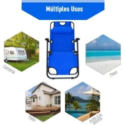 Outsunny Tumbona Reclinable Y Plegable Con Respaldo Ajustable Reposabrazos Almohada Y Reposapiés Para Jardín Terraza Carga 136 Kg 153x60x29 Cm Azul -Jardín Muebles Ventas 7783e81894c5a5819bd2b44b0abce1df4325e9d8 c0a2b0c449b74733ab340e7170840c7d