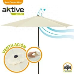 Parasol Hexagonal 300 Cm Color Crema Mástil Aluminio Aktive Garden -Jardín Muebles Ventas 7ab599faf862d761655705884b5e9384e3df58ae 3a4056ba91054bcaa2546e45ab3c08af