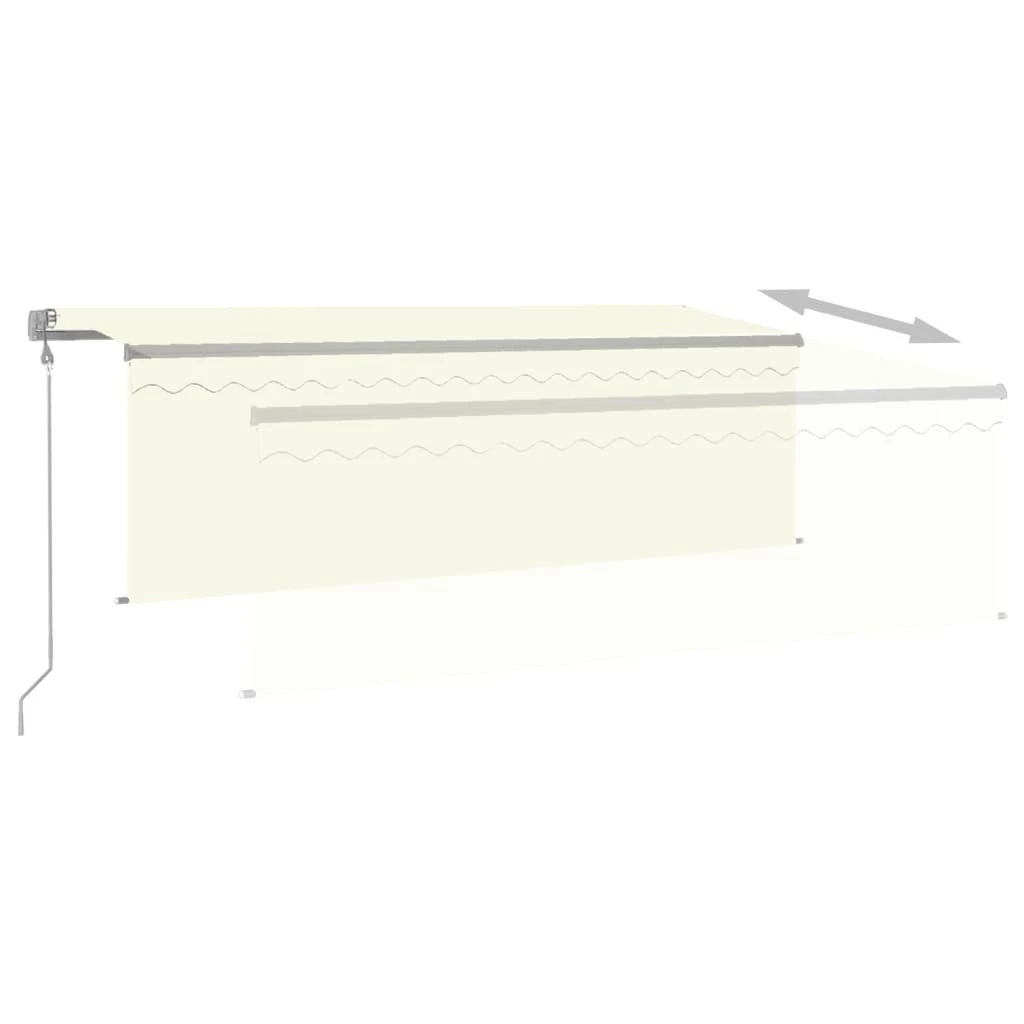 Toldo Automático Retráctil Con Persiana Color Crema 4x3 M VidaXL 6 Toldo Automático Retráctil Con Persiana Color Crema 4x3 M VidaXL - Imagen 4