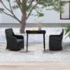 Juego De Comedor De Jardín De 3 Piezas Con Cojines Negro VidaXL -Jardín Muebles Ventas 7cd38c5354fdd1c9dea09a50b7a7485071ae2df0 2100dbeac05544e6a4c74ec2847f7589