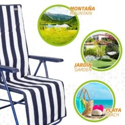 Tumbona Plegable 5 Posiciones Rayas Marineras Aktive Garden -Jardín Muebles Ventas 7cf3d3990b88681a2a82a172b5e94e77d282c176 0e7a236face04a9eb58b0d6a0d810880