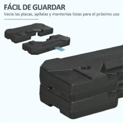 Outsunny 2 Pesos Para Base De Sombrilla Rellenable De Arena 110 Kg O Agua 70 Kg Para Base Cruzada De Parasol Sombrilla Cantilever Para Jardín Terraza Exterior 88,5x88,5x12 Cm Negro -Jardín Muebles Ventas 7da7626816f161f0dba5d6b706f732e8dfa9a254 e99dc8102b354bbba6a9d01242ce635b