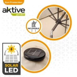 Sombrilla Para Jardín Hexagonal 18 Luces LED Inclinable Aktive -Jardín Muebles Ventas 7ee91748a1f1a330f2b2029ad419d21d2d922012 be8210e2386642ad8acaf6817b5daa2c