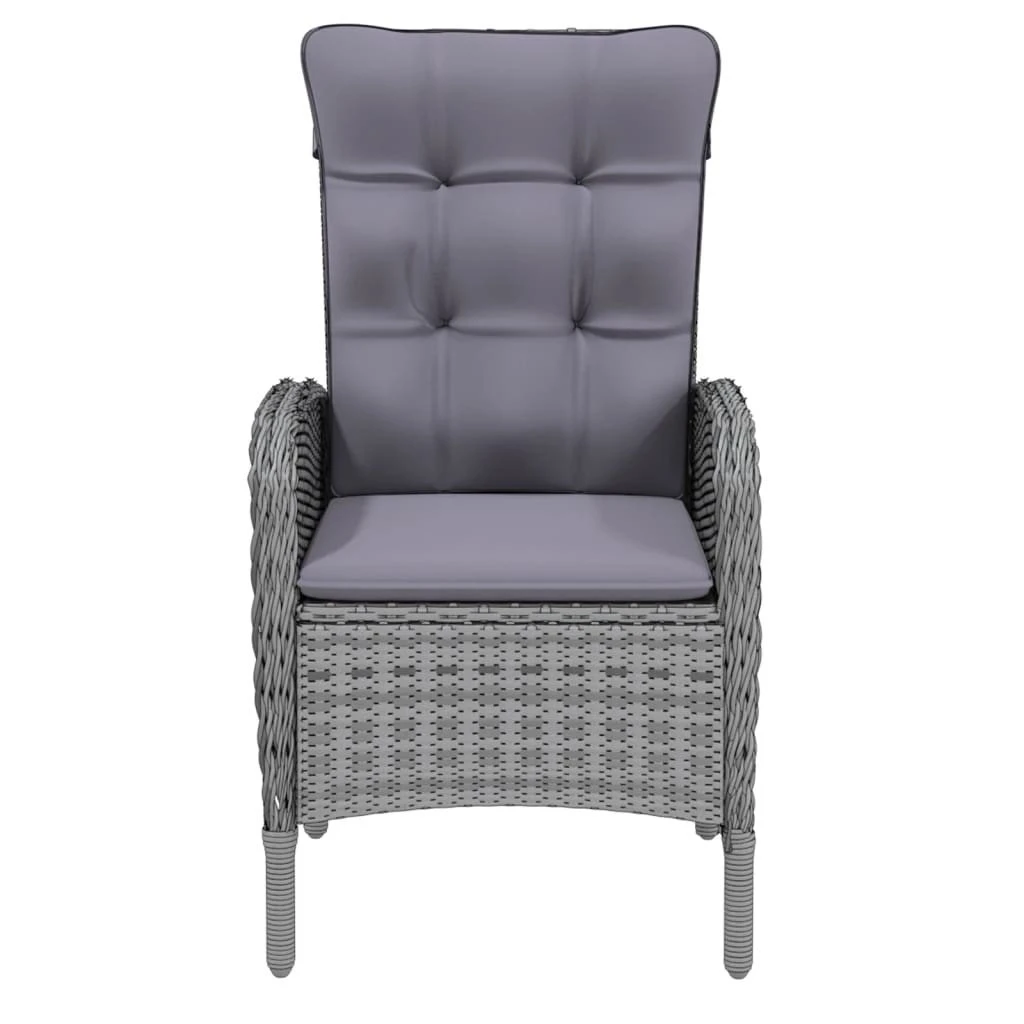 Juego De Comedor De Jardín 7 Piezas Ratán Sintético Gris VidaXL 6 Juego De Comedor De Jardín 7 Piezas Ratán Sintético Gris VidaXL - Imagen 4