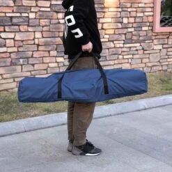 Outsunny Hamaca De Jardín Con Soporte Plegable Con Cama De Tela Oxford Y Malla Transpirable Bolsillo De Almacenaje Y Bolsa De Transporte 235,5x82x90,5 Cm Azul Y Plata -Jardín Muebles Ventas 822d53d0f2381817b12a7d42be3d4fcabbad7968 38e6de8459b24c72b287594cb8c49ee5