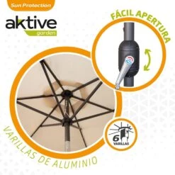 Sombrilla Para Jardín Hexagonal 18 Luces LED Inclinable Aktive -Jardín Muebles Ventas 82872f210daed7e0ad22bbd0535795de39160219 eecec0ad964e4e3199c00b56cfbaa749