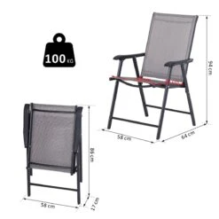 Outsunny Conjunto De 2 Sillas Plegables Para Exterior Con Reposabrazos Sillas Para Balcones Jardín Terraza Metal Texteline Carga 100kg 58x64x94 Cm Gris -Jardín Muebles Ventas 830ed8fbb4d913b8494ff8cacc3bbe895ffe7674 d9819df1a18042128dd066e2b58d23b6