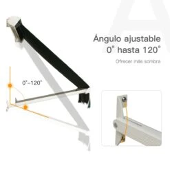 Outsunny Toldo De Ventana Toldo Manual De Aluminio Retráctil Para Exterior Toldo De Balcón Ángulo Ajustable Impermeable Tela De Poliéster 180x70cm Verde -Jardín Muebles Ventas 84aa4e61b44d7c8c2a1f6ab46d5223bf03320c10 e880320a46b54b3881f4e55808c55aeb