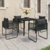 Set De Comedor De Jardín De 5 Piezas PVC Ratán Negro VidaXL 1 Set De Comedor De Jardín De 5 Piezas PVC Ratán Negro VidaXL -Jardín Muebles Ventas 87e3891ca2c0d462d3189b8d11ea4ca04c701494 1926bd51b68d442f9dc73143ab8e2272
