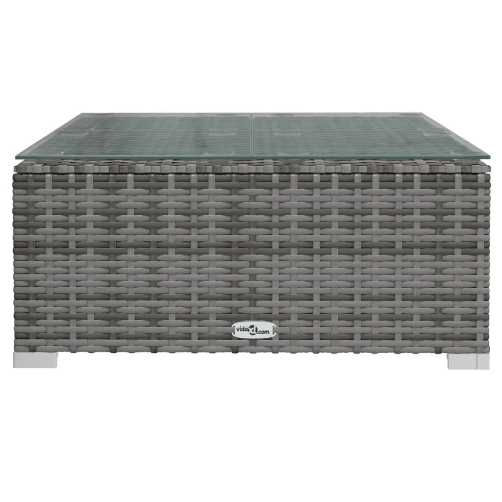 Set De Muebles De Jardín 7 Pzas Y Cojines Ratán Sintético Gris VidaXL 8 Set De Muebles De Jardín 7 Pzas Y Cojines Ratán Sintético Gris VidaXL - Imagen 6